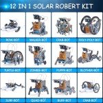 AESGOGO STEM Projects 12-in-1 Creation Solar Robot Kit,Science Experiments Toys Gifts for Kids Ages 8-12,Educational DIY Building Robotics Kit for 8 9 10 11 12 13 14 15 Year Old Boys Girls Teens