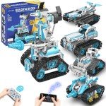 Suplanet STEM Robot for Kids Ages 8-14, 5-in-1 Remote Control and APP Programmable Robot Toys - 720 Pcs DIY Building Science Educational Kit, Building Block Birthday Present for Teen Boys Girls
