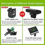 Yahboom Raspberry Pi 4B AI Robot ROS Tank Kit Transbot with Somatosensory Depth Camera 3D Scanner ROS Robotics Coding 2D 3D Mapping Navigation Electronics Building Kit for Adult