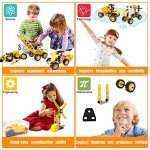 HOMETTER Educational Building Toys, STEM Learning Toy, 10 in 1 Construction Set for Preschool Kids, Engineering Toys Creative Set, Christmas Idea Gift for Boys Age 5 6 7 8 9 10+ Years Old