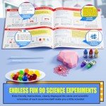 90 Lab Experiments Science Kit for Kids, STEM Activities Educational Scientist Toys Gifts for Age 6-12 Year Old Boys Girls, Chemistry and Physics Set Toys, Volcano Eruption