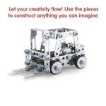 Schylling Steel Works Mechanical Multi-Model - Steel Building Set - Includes 300 Pieces, Tools, and Instructions to Make 10 Different Models - Ages 8 and Up