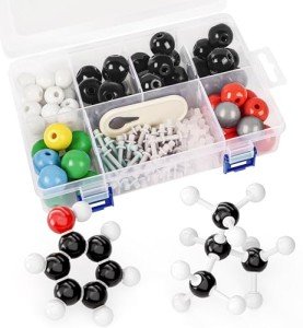 Molecular Model Kit, 124 Pcs Organic Molecular Chemistry Set, Atom Element Model Kit for Lessons in Chemistry, Molecular Structures Building kit, Ochem Science Gift for Teachers and Students
