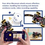 ACEBOTT Smart Robot Camera Car Kit, 4WD Remote Control Car Compatible with Arduino IDE, Electronic Programming Project/STEM Education/Science Coding Kit for 12+ Teens & Adults Unique Gifts