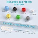 Molecular Model Kit, 124 Pcs Organic Molecular Chemistry Set, Atom Element Model Kit for Lessons in Chemistry, Molecular Structures Building kit, Ochem Science Gift for Teachers and Students