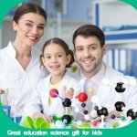 EXBEPE Chemistry Molecular Model Kit 452pc with C60,Educational Science Set Learning Chemistry Atoms,Bonds and Structures Teaching Aids School Supplies