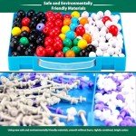 EXBEPE Chemistry Molecular Model Kit 452pc with C60,Educational Science Set Learning Chemistry Atoms,Bonds and Structures Teaching Aids School Supplies