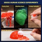GobiDex Gross Science Experiments - Brain Dissection, Snot Making & Glowing Heart, Human Anatomy Science Kit for Kids, Educational STEM Toys, Birthday Gifts for Boys & Girls Ages 8-12