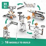 Engino- Stem Toys, Construction Toys for Kids 9+, Mechanics: Levers, Linkages & Structures, Educational Toys, Stem Kits, Gifts for Boys & Girls (16 Model Options)