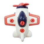 The Assembler Take Apart Assembly Toys, STEM Construction Tool Toys with Drill Wrench Screws, Toddler Mechanic Battery Free, Airplane Toy for Toddler 2-6 (Aircraft)