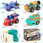 Take-Apart Electric Building Toys Car, Toddler & Kids Tool Set with Motor & Electric Drill, STEM Educational Construction Toy for Ages 3+, Enhances Hands-On Skills for Preschool & Kindergarten Boys