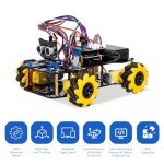 ACEBOTT Smart Robot Car Kit, 4WD Remote Control Car Compatible with Arduino IDE, Electronic Programming Project/STEM Education/Science Coding Kit for 12+ Teens Beginner Adults Unique Gifts