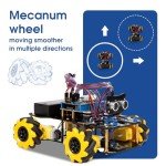 ACEBOTT Smart Robot Car Kit, 4WD Remote Control Car Compatible with Arduino IDE, Electronic Programming Project/STEM Education/Science Coding Kit for 12+ Teens Beginner Adults Unique Gifts