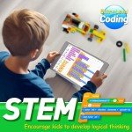 Apitor Q Robot Building Kit, 20-in-1 Programmable APP RC Car Robotics Coding Kit, STEM Projects Educational Birthday Gifts for Boys Girls Kids Aged 6-12 (233 Pieces)