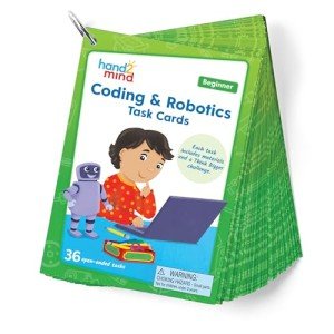 hand2mind Coding & Robotics Beginner Task Cards, Coding for Kids 5-7, STEM Projects, Computer Programming for Kids, Kids Technology Toys, Kindergarten Learning Activities, Science Classroom Supplies
