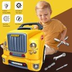 MUGEYMYD Large Truck Engine Toy for Kids 3-5, Take Apart Motor Vehicle Pretend Play Car with Light and Sound, Kids Mechanic Workshop Set, Toy Engine Building Kit for Toddlers.