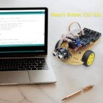 Smart Robot Car Chassis Kit, Speed Encoder Battery Box 2WD Ultrasonic Module with Tutorial CD, STEM Toys for Boys, Girls, Science/Coding/Building/Electronic Kit