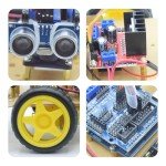 Smart Robot Car Chassis Kit, Speed Encoder Battery Box 2WD Ultrasonic Module with Tutorial CD, STEM Toys for Boys, Girls, Science/Coding/Building/Electronic Kit