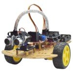 Smart Robot Car Chassis Kit, Speed Encoder Battery Box 2WD Ultrasonic Module with Tutorial CD, STEM Toys for Boys, Girls, Science/Coding/Building/Electronic Kit