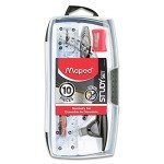 Maped Study Geometry 10 Piece Set - Advanced Student Kit - Precision Tools - Durable & Ergonomic Design - Enhances Creativity - Quality Materials