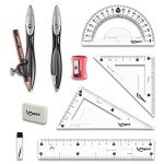 Maped Study Geometry 10 Piece Set - Advanced Student Kit - Precision Tools - Durable & Ergonomic Design - Enhances Creativity - Quality Materials