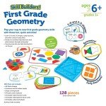 Skill Builders! 1st Grade Geometry, Homeschool Curriculum, First Grade Learning Games, First Grade Learning Materials, Back to School,128 Pieces, Age 6+