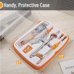Mr. Pen- Geometry Set, 13 pcs, Compass for Geometry Compass, Geometry Kit Set with Shatterproof Storage Box, Math Compass, Geometry Set for School, Compass Math, Protractor and Compass Set, Orange