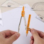 Mr. Pen- Geometry Set, 13 pcs, Compass for Geometry Compass, Geometry Kit Set with Shatterproof Storage Box, Math Compass, Geometry Set for School, Compass Math, Protractor and Compass Set, Orange