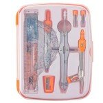 Mr. Pen- Geometry Set, 13 pcs, Compass for Geometry Compass, Geometry Kit Set with Shatterproof Storage Box, Math Compass, Geometry Set for School, Compass Math, Protractor and Compass Set, Orange