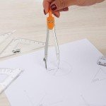 Mr. Pen- Geometry Set, 13 pcs, Compass for Geometry Compass, Geometry Kit Set with Shatterproof Storage Box, Math Compass, Geometry Set for School, Compass Math, Protractor and Compass Set, Orange