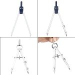 Outus 13 Pcs Math Geometry Kit Compass Geometry Set Math Tool Kit with Protractor Compass Pencil Triangle Rulers Lead Refills Storage Box for Drafting and Drawing Student School Supplies(Blue)