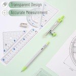Mr. Pen- Geometry Set, 7 pcs, Compass for Geometry Compass Math, Geometry Kit with Storage Box, Math Compass, Geometry Set for School, Protractor and Compass Set, Drawing Tools, Ruler Set