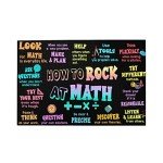 WZVZGZ How to Rock at Math Poster 300 Pieces Jigsaw Puzzles for Adults Children - Exercise Patience Puzzle Game - Education Intellectual Large Puzzle Game Toys Gift