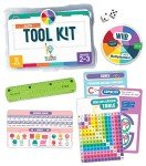Carson Dellosa 11-Piece Be Clever Wherever Grades 2-3 Mathematics Tool Kit, Sticker, Multiplication Chart, Spin Wheel, Dice Game, and More Math Manipulatives