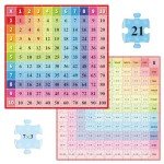 MINIWHALE Multiplication Chart Puzzles, 121 Piece Jigsaw Puzzles for Ages 7+ - Math Puzzle Games Educational Learning Toys