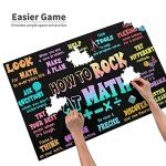 WZVZGZ How to Rock at Math Poster 300 Pieces Jigsaw Puzzles for Adults Children - Exercise Patience Puzzle Game - Education Intellectual Large Puzzle Game Toys Gift