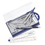 Staedtler 9-Piece Math Geometry Set, Blue, Silver