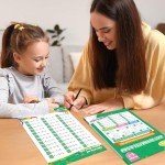 Addition and Subtraction Practice Worksheets Single&Double Digit Math Problem Workbook for Pre-Kindergarten, Kindergarten, and 1st Grade Students Ages 3-7, 56 Pages Front and Back, 5 Question Types