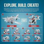 Schylling Steel Works Mechanical Multi-Model - Steel Building Set - Includes 300 Pieces, Tools, and Instructions to Make 10 Different Models - Ages 8 and Up