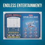 Schylling Steel Works Mechanical Multi-Model - Steel Building Set - Includes 300 Pieces, Tools, and Instructions to Make 10 Different Models - Ages 8 and Up