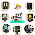 KEYESTUDIO ESP32 Smart Home Starter Kit for Arduino and Python,Electronics Home Automation Coding Kit, Wooden House DIY Sensor Kit STEM Educational Set for Adults Teens 15+