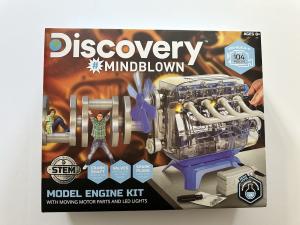Discovery #MINDBLOWN Model Engine Building Kit, DIY 4-Cylinder Combustion Engine, Working Pistons Fan Valves Belts LED Lights, STEM Mechanic Engineering Construction Experiment Set, Kids & Adults Gift