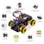 ACEBOTT Smart Robot Car Kit, 4WD Remote Control Car Compatible with Arduino IDE, Electronic Programming Project/STEM Education/Science Coding Kit for 12+ Teens Beginner Adults Unique Gifts