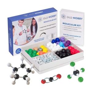 Old Nobby Lessons in Chemistry Model Kit - 239 Pc Molecular Model Kit Organic Chemistry for Students - Complete Molecular Model Kit, Chemistry Set for STEM, Visualizing Bonds and Structures