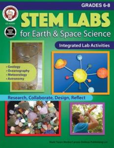 Mark Twain Grades 6-8 STEM Labs Activity Book, Earth and Space Science Workbook, Middle School Books With Geology, Oceanography, Meteorology, Astronomy Activities