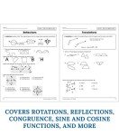 Carson Dellosa The 100 Series Geometry Workbook, Math Book for Grades 8 and Up Covering Trigonometry, Geometric Equations, and More, Classroom or Homeschool Curriculum (Volume 7)