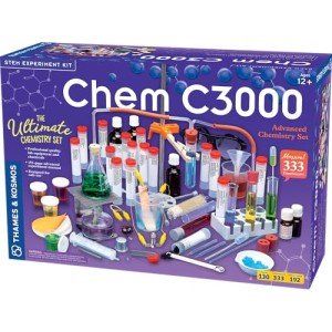 Thames & Kosmos Chem C3000 (V 2.0) Chemistry Set | Science Kit with 333 Experiments & 192 Page Lab Manual, Student Laboratory Quality Instruments & Chemicals, Multi, 21.3" Large x 7.2" W x 14.6" H (640132)