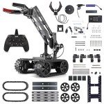 VANLINNY Robot Kit, STEM Toys for Boys Age 8-12, Robotic Arm for Kids Age 8+, 4-DOF Electronic Programming DIY Robots for Girls, Educational Science Building Kit, Cool Birthday Gifts for Kids.
