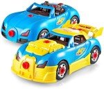 Play22 30 Pcs Take Apart Racing Car Toddler Toys Set - Build Your Own Car with Drill, Engine Sounds & Lights - Toy Car Constructions Set Stem Building Learning Education Toys for Kids Ages 3+ Years