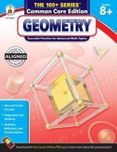 Carson Dellosa The 100 Series Geometry Workbook, Math Book for Grades 8 and Up Covering Trigonometry, Geometric Equations, and More, Classroom or Homeschool Curriculum (Volume 7)